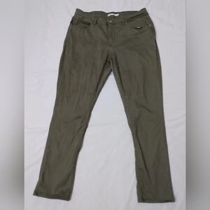 WOMENS LEVIS PANTS MID RISE SKINNY GREEN SIZE 33